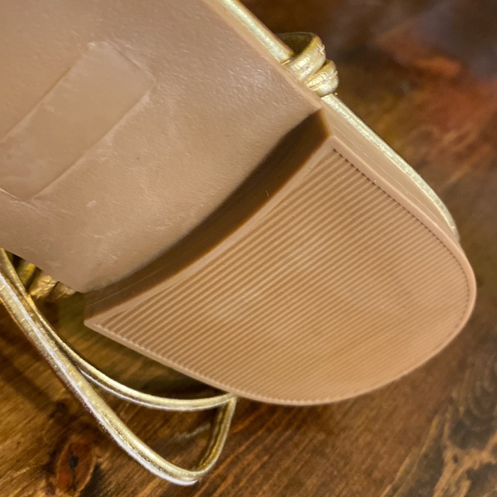 Fashion Nova Ankle Wrapped Sandal Gold 8.5 - Picture 7 of 10